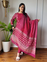 New Exclusive Collection of Hand Block Printed Stitched Cotton Suits With Cotton Dupatta in Beautiful Colours(BFSCS28)